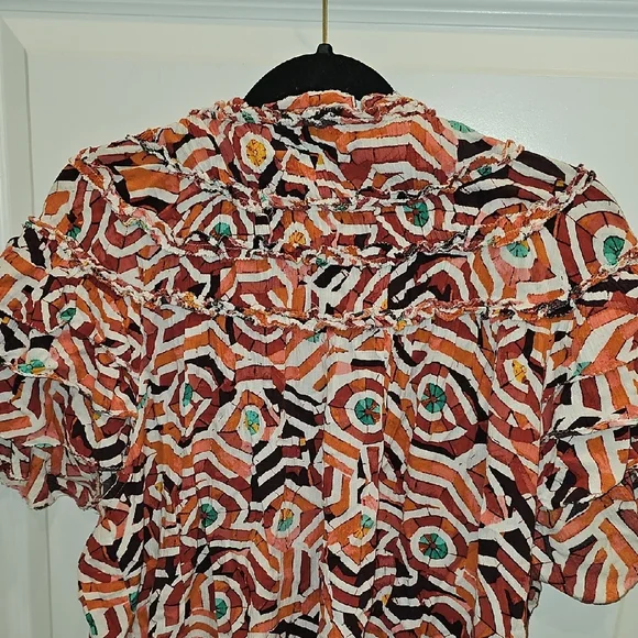 Maeve Ruffle Yoke Blouse (L) - Picture 6 of 8